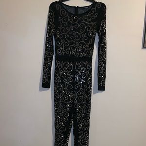 Black and sliver jumpsuit